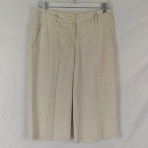 White House Black Market Linen Blend Capri Pants 4